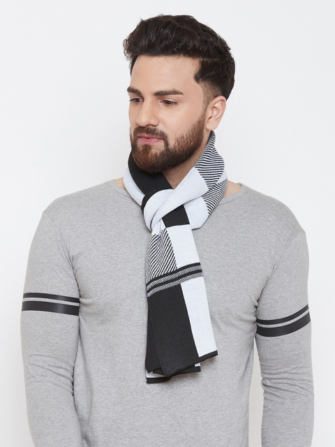 

Alvaro Castagnino Men White & Black Checked Mufflers