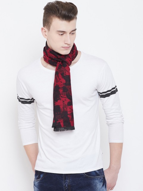 

Alvaro Castagnino Men Maroon & Black Printed Muffler