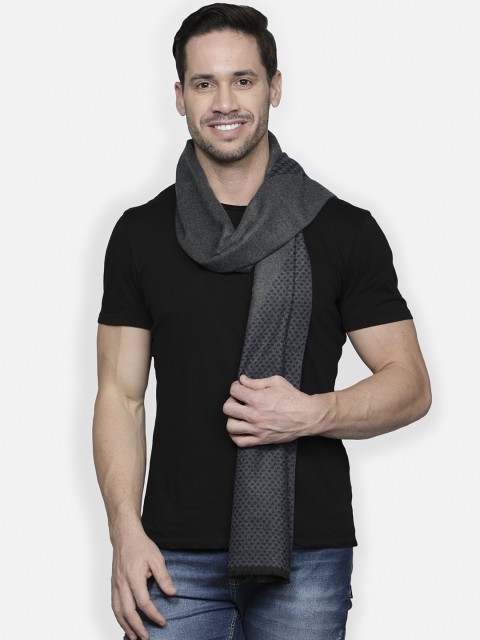 

Alvaro Castagnino Men Blue & Grey Patterned Muffler