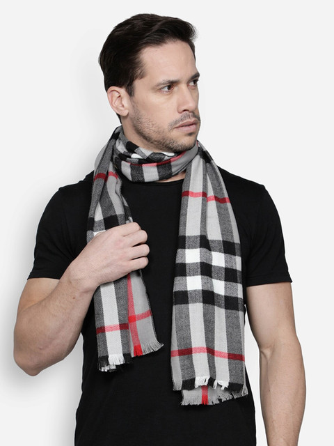 

Alvaro Castagnino Men Grey & Black Checked Muffler