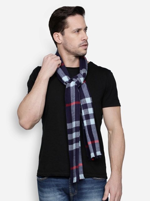 

Alvaro Castagnino Men Navy Blue Checked Muffler