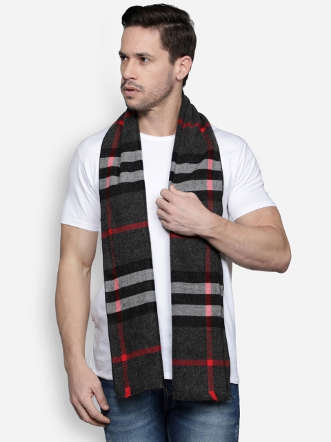 

Alvaro Castagnino Men Grey & Black Checked Muffler