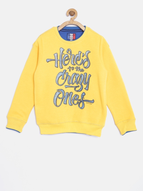 

Tweens by Monte Carlo Boys Yellow Printed Sweatshirt