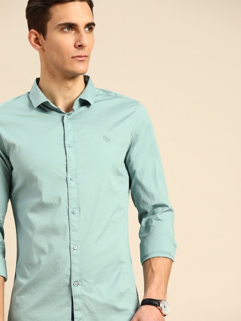 

Being Human Men Blue Super Slim Fit Solid Casual Shirt
