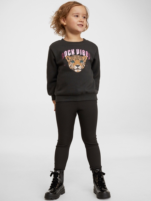 

H&M Girls Grey Printed Clothing set