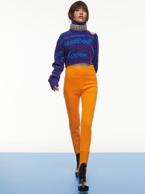

H&M Women Orange Stirrup leggings