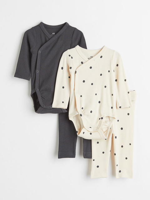 

H&M Infant Boys White & Grey 4-Piece Cotton Set
