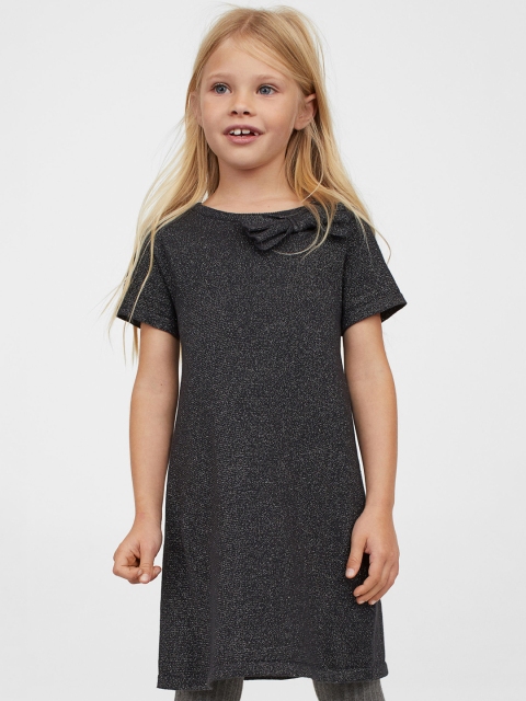 

H&M Girls Grey Glittery dress