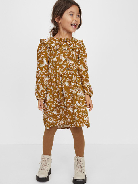 

H&M Girls Brown Printed 2-piece set