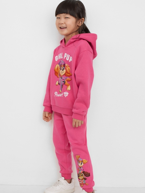 

H&M Girls Pink Printed hoodie