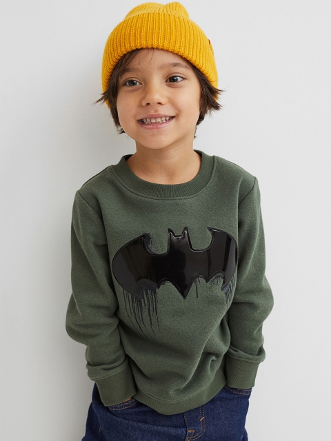 

H&M Boys Green Appliqud sweatshirt