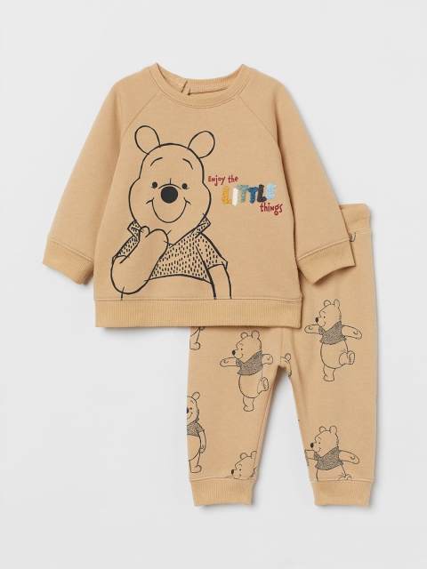 

H&M Boys Beige & Black Winnie the Pooh Printed 2-Piece Set