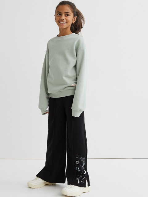 

H&M Girls Black Straight-legged joggers
