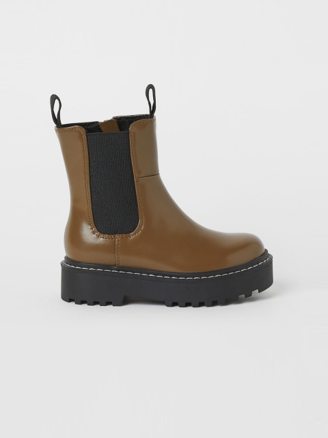 

H&M Girls Brown Chelsea Boots