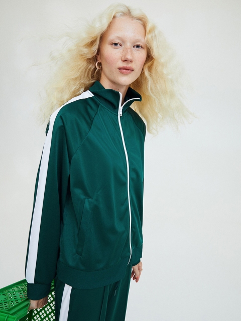 

H&M Women Green Track jacket