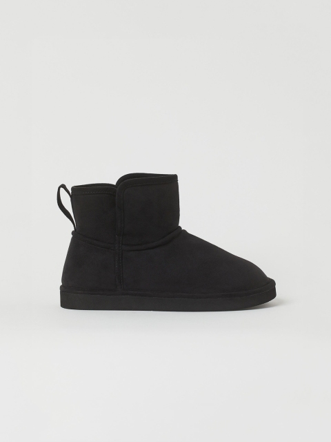 

H&M Women Black Solid High Top Warm-Lined Boots