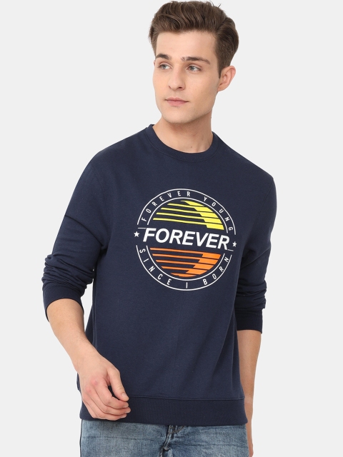 

ARDEUR Men Navy Blue Printed Sweatshirt