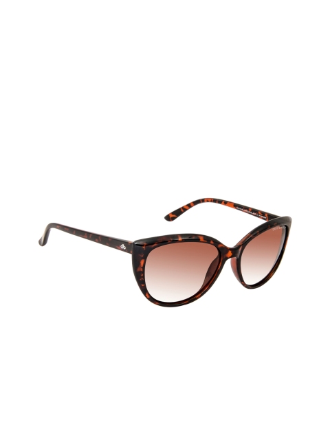 

David Blake Women Brown Lens & Brown Cateye Sunglasses with Polarised Lens S-SGDB2026