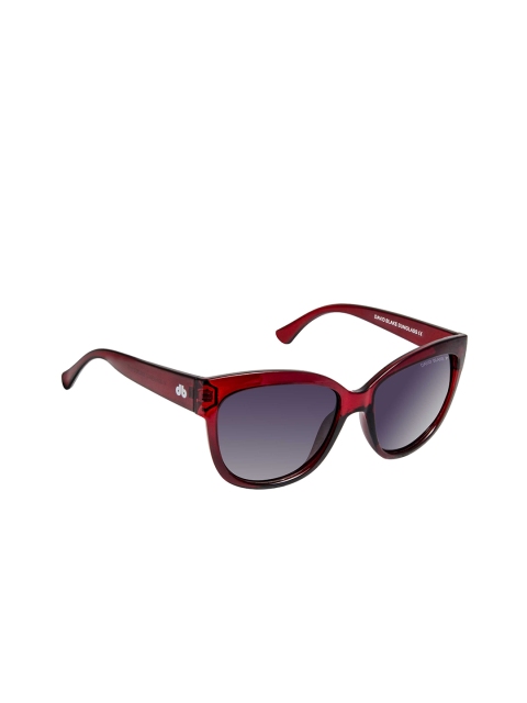 

David Blake Women Purple Lens & Red Wayfarer Sunglasses with Polarised and UV Protected Lens