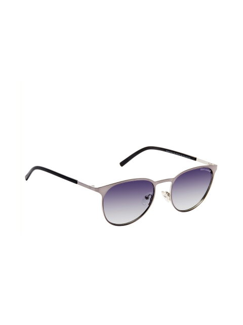 

David Blake Unisex Blue Lens & Gunmetal-Toned Round Sunglasses S-SGDB1976, Grey