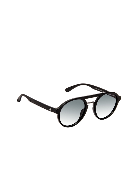 

David Blake Unisex Grey Lens & Black Round Sunglasses with Polarised and UV Protected Lens