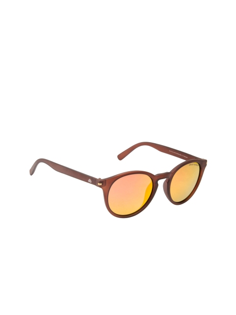 

David Blake Unisex Gold Lens & Brown Round Sunglasses S-SGDB2023