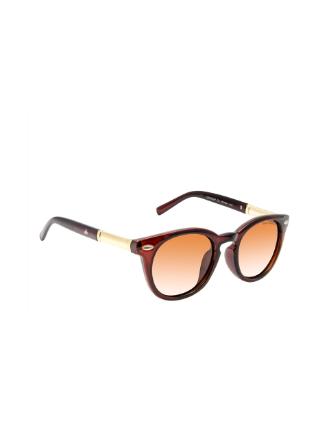 

David Blake Unisex Brown Lens & Brown Round Sunglasses S-SGDB2076