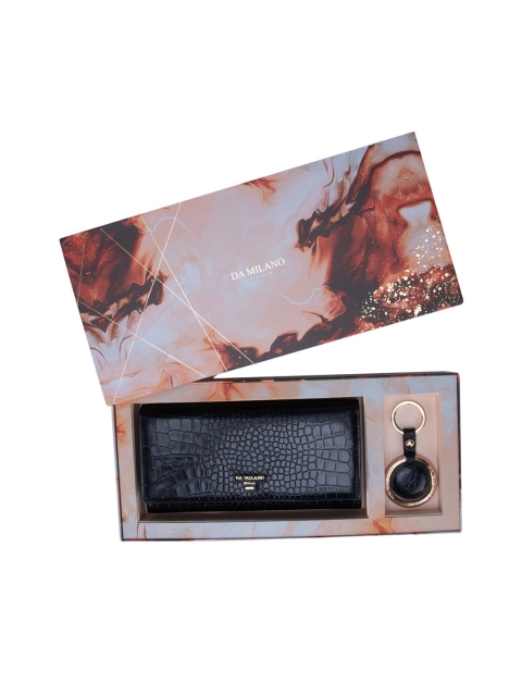 

Da Milano Women Black Textured Accessory Gift Set