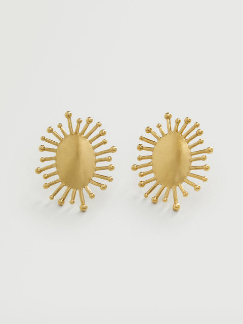 

MANGO Gold-Toned Spiked Drop Earrings