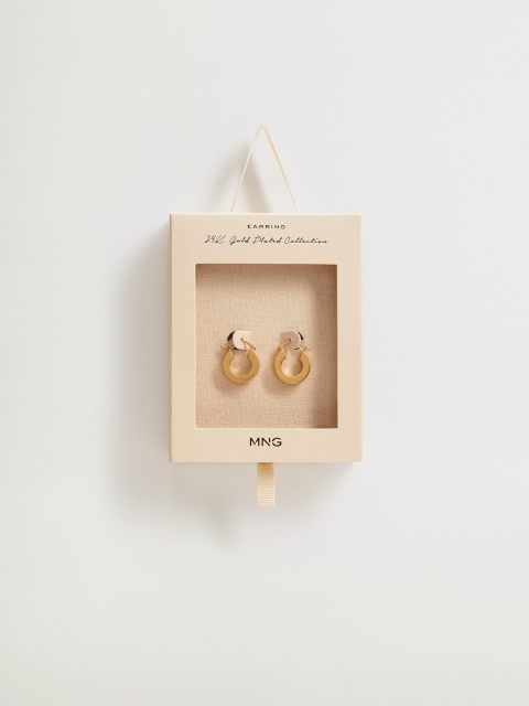

MANGO 24K Gold-Plated Circular Hoop Earrings