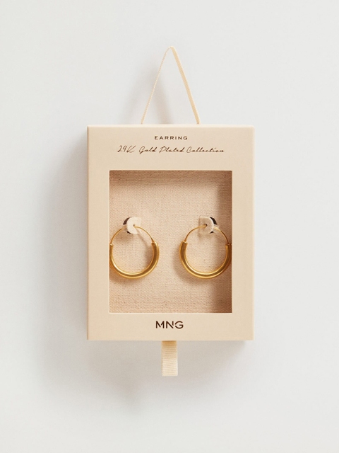 

MANGO 24K Gold-Plated Circular Hoop Earrings