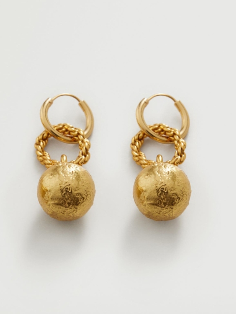 

MANGO 24K Gold-Plated Circular Drop Earrings