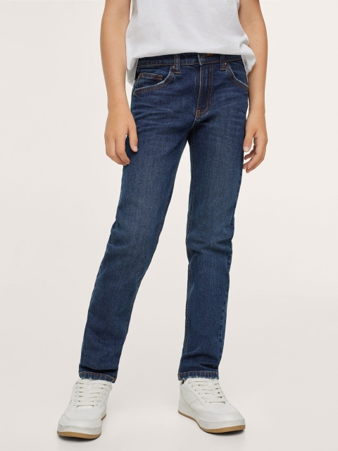 

Mango Kids Boys Navy Blue Mid-Rise Stretchable Jeans