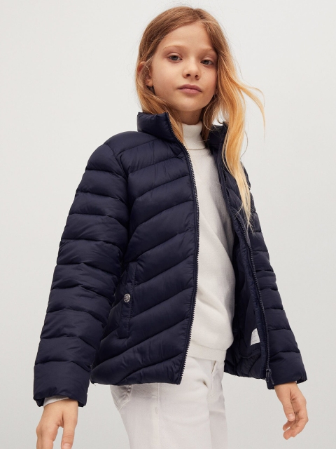 

Mango Kids Girls Navy Blue Water Resistant Padded Jacket