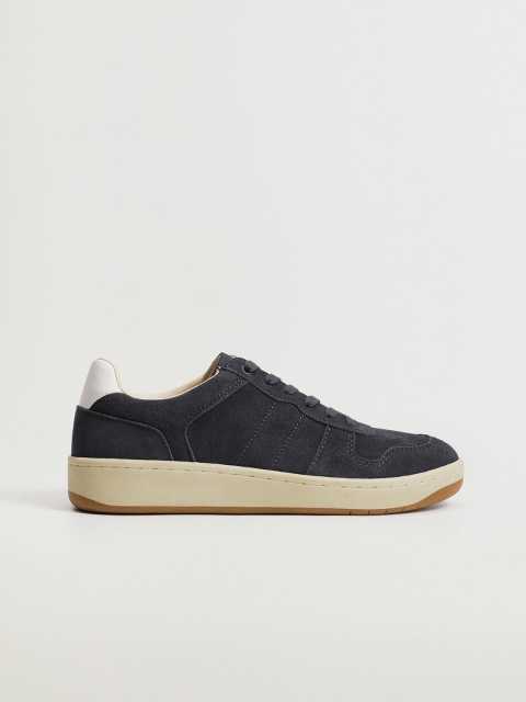 

MANGO MAN Men Navy Blue Solid Sneakers