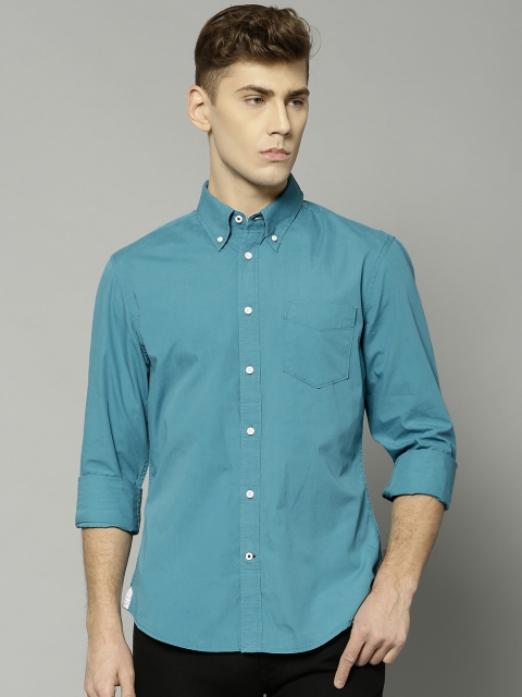 

Marks & Spencer Men Blue Slim Fit Solid Casual Shirt