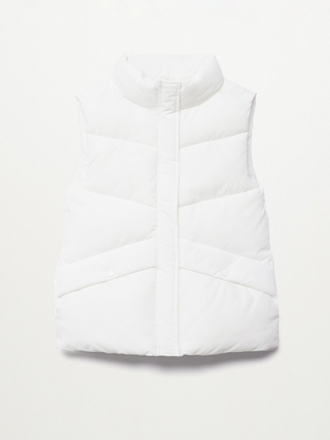 

Mango Kids Girls White Solid Padded Jacket