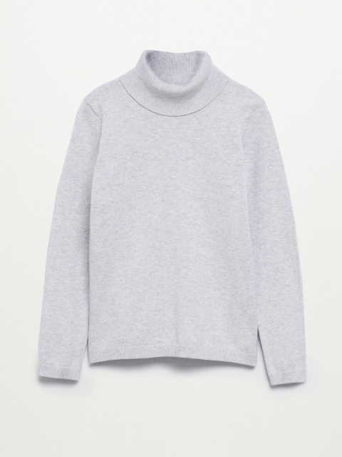 

Mango Kids Girls Grey Melange Solid Pullover