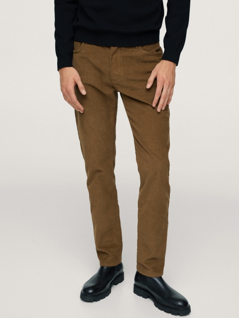 MANGO MAN Brown Corduroy Trousers