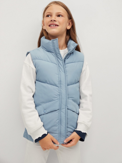 

Mango Kids Girls Blue Sleeveless Padded Jacket