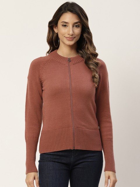 

Madame Women Brown Front-Open Sweater