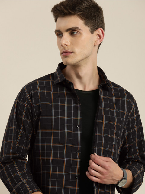 

INVICTUS Men Multicoloured Regular Fit Grid Tattersall Checks Opaque Casual Shirt, Multi