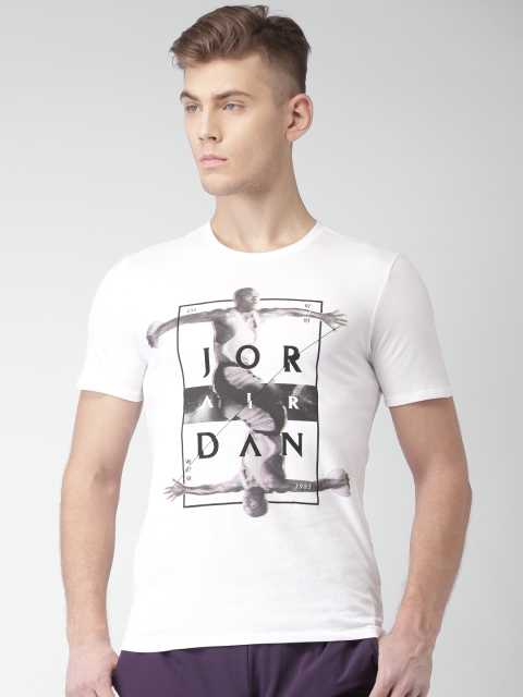 

Nike Men White Printed Jordan Dynamic T-Shirt