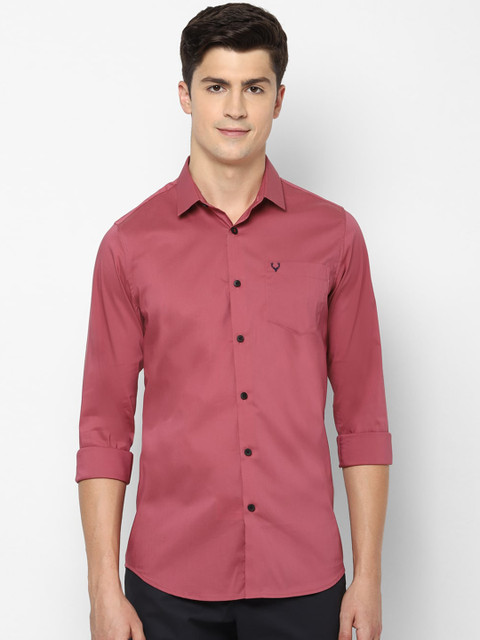 

Allen Solly Men Pink Slim Fit Opaque Casual Shirt