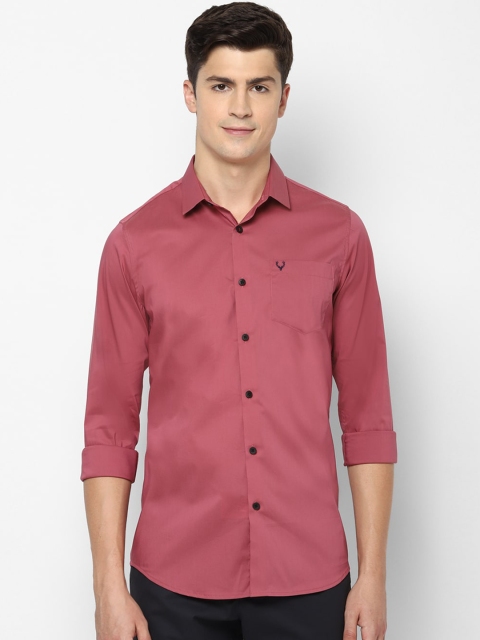 

Allen Solly Men Pink Slim Fit Opaque Casual Shirt, Mauve