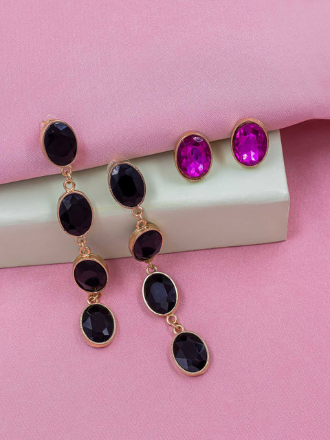 

Bellofox Pink Contemporary Studs Earrings