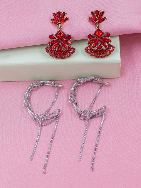 

Bellofox Set-2 Red Contemporary Core Earrings