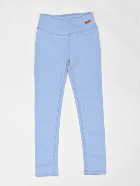 

ZOLA Girls Blue Solid Denim Skinny-Fit Jeggings