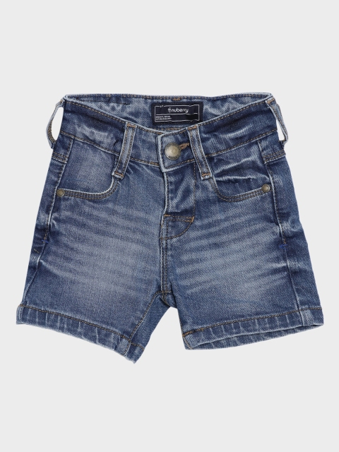 

Nuberry Boys Blue Washed Denim Shorts