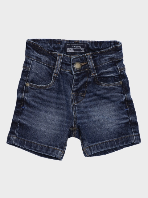 

Nuberry Boys Blue Washed Denim Shorts